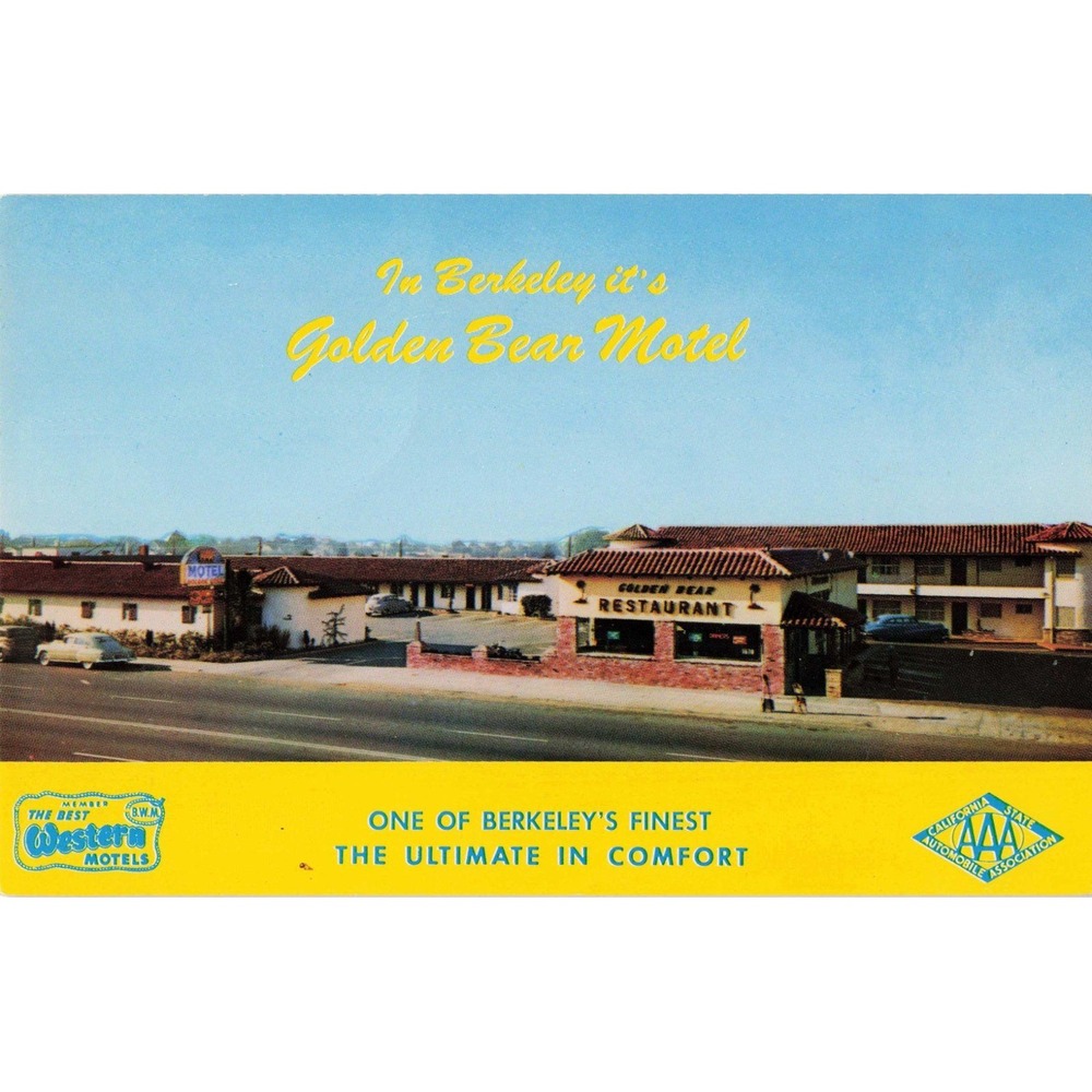 Golden Bear Motel Restaurant Berkeley California CA Chrome Postcard Best Western